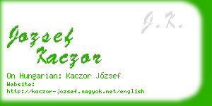 jozsef kaczor business card